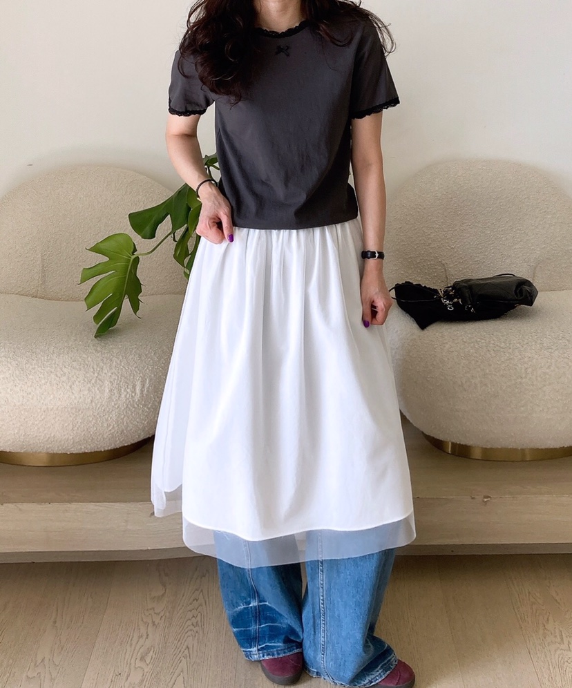 HANNA-A韓國直郵㊣女裝新款熱賣25春夏時尚推薦半身裙中短裙HANNA半身裙/中短裙