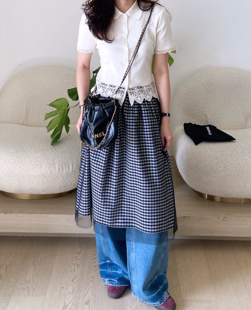 HANNA-A韓國直郵㊣女裝新款熱賣25春夏時尚推薦半身裙中短裙HANNA半身裙/中短裙