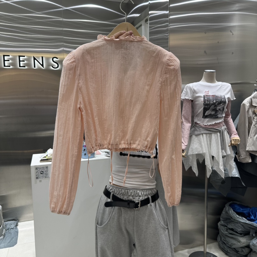 BEENS韓國㊣直郵東大門代購女裝新款休閑熱賣時尚襯衫蕾絲衫BEENS襯衫/蕾絲衫