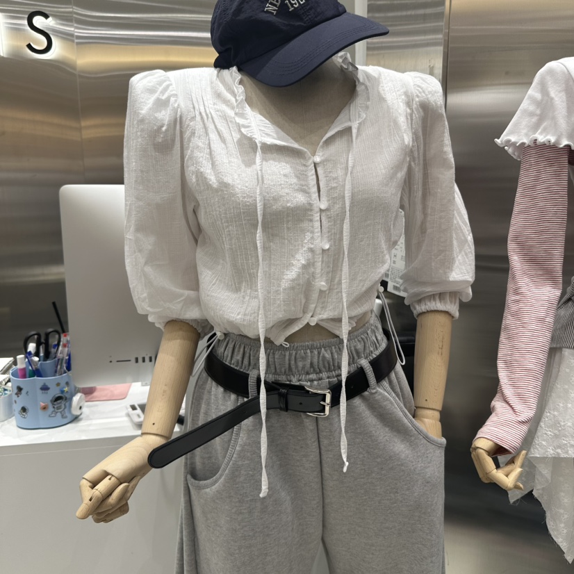 BEENS韓國㊣直郵東大門代購女裝新款休閑熱賣時尚襯衫蕾絲衫BEENS襯衫/蕾絲衫