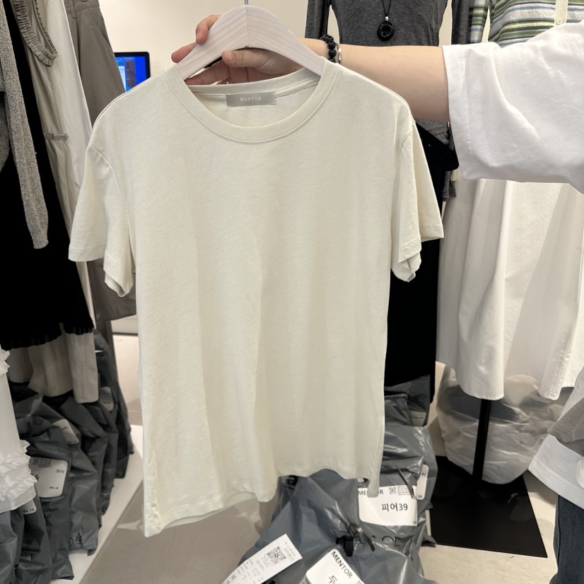 MENTOR韓國直郵㊣東大門實拍女裝新品時尚人氣熱賣職業休閑T恤MENTORT恤圖色2