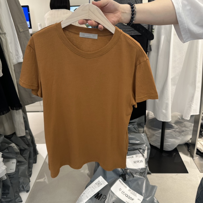 MENTOR韓國直郵㊣東大門實拍女裝新品時尚人氣熱賣職業休閑T恤MENTORT恤圖色5