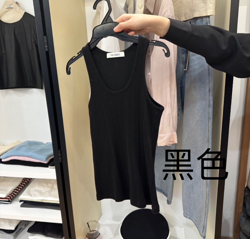 MUYBIEN直郵韓國代購㊣女裝新款休閑熱賣時尚人氣推薦吊帶背心MUYBIEN吊帶/背心圖色2