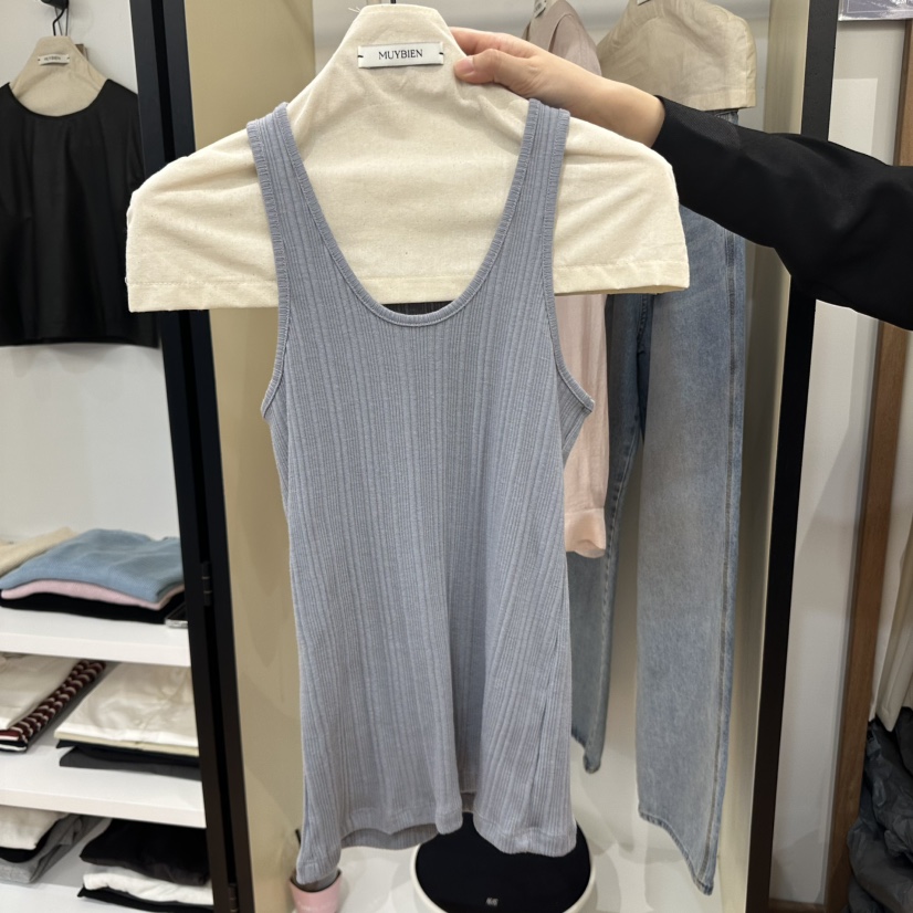 MUYBIEN直郵韓國代購㊣女裝新款休閑熱賣時尚人氣推薦吊帶背心MUYBIEN吊帶/背心圖色3