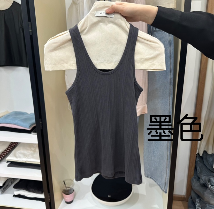 MUYBIEN直郵韓國代購㊣女裝新款休閑熱賣時尚人氣推薦吊帶背心MUYBIEN吊帶/背心圖色5