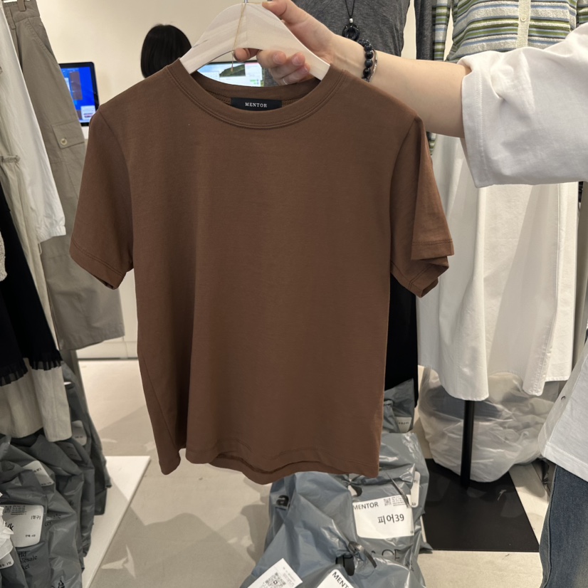 MENTOR韓國直郵㊣女裝新品職業休閑25春夏時尚熱賣推薦人氣T恤MENTORT恤圖色4