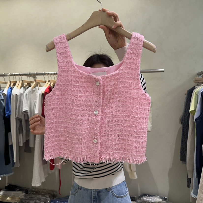BUTTER-P韓國㊣直郵東大門代購女裝新品休閑25春夏職業馬甲BUTTER-P馬甲圖色2