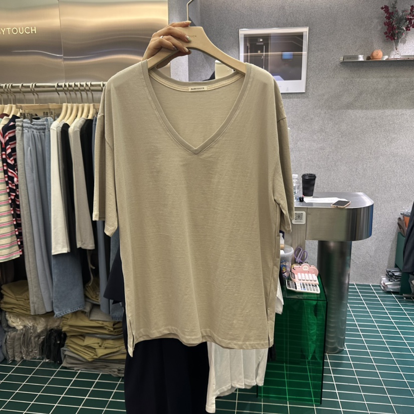 BABYTOUCH直郵韓國代購㊣女裝新品時尚熱賣休閑25春夏人氣T恤BABYTOUCHT恤圖色2