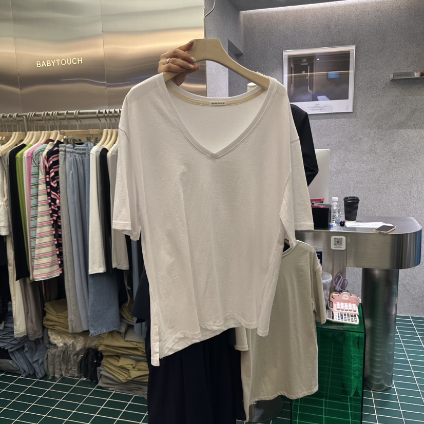 BABYTOUCH直郵韓國代購㊣女裝新品時尚熱賣休閑25春夏人氣T恤BABYTOUCHT恤圖色3