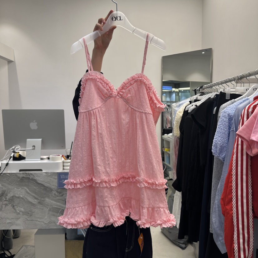 EYEL韓國㊣直郵東大門代購女裝新品熱賣時尚推薦連衣裙荷葉邊EYEL連衣裙圖色2