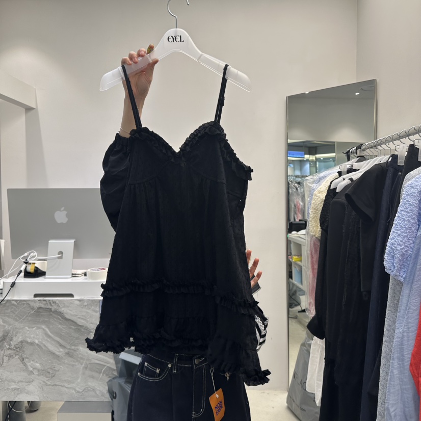 EYEL韓國㊣直郵東大門代購女裝新品熱賣時尚推薦連衣裙荷葉邊EYEL連衣裙圖色3