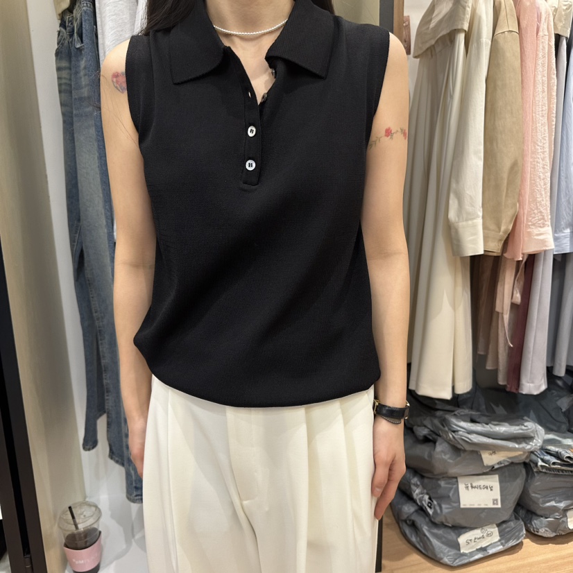 MUYBIEN韓國㊣直郵東大門代購女裝新款25春夏休閑時尚吊帶背心MUYBIEN吊帶/背心圖色2