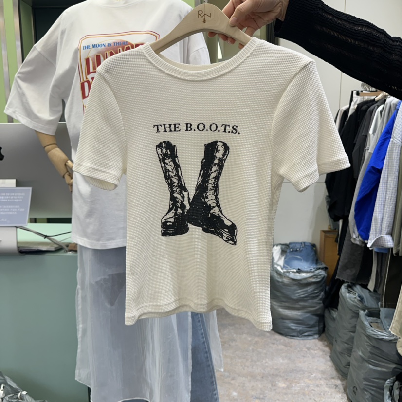 REIZ韓國直郵㊣東大門實拍女裝新款休閑人氣職業時尚熱賣T恤REIZT恤圖色3