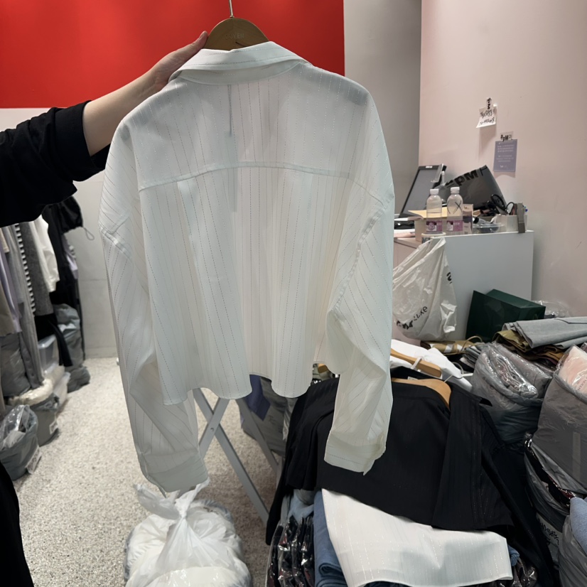 ATPZ韓國㊣直郵東大門代購女裝新款25春夏時尚襯衫蕾絲衫短款ATTENTION PLEAES襯衫/蕾絲衫