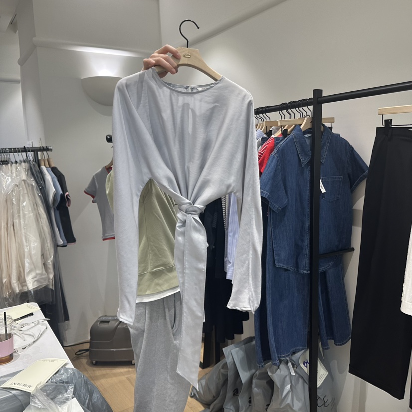 aube nunt韓國㊣直郵東大門代購女裝新款職業休閑襯衫蕾絲衫aube nunt襯衫/蕾絲衫圖色1