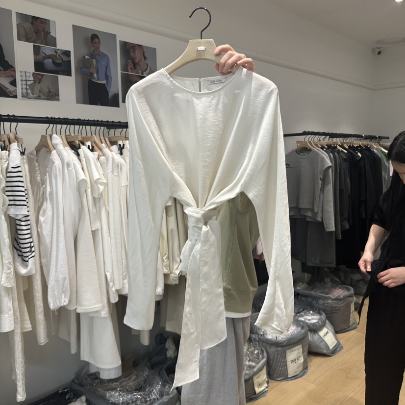 aube nunt韓國㊣直郵東大門代購女裝新款職業休閑襯衫蕾絲衫aube nunt襯衫/蕾絲衫圖色2