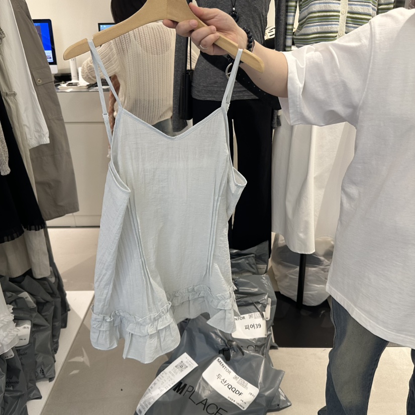 MENTOR韓國直郵㊣女裝新品熱賣25春夏休閑職業時尚吊帶背心MENTOR吊帶/背心圖色2