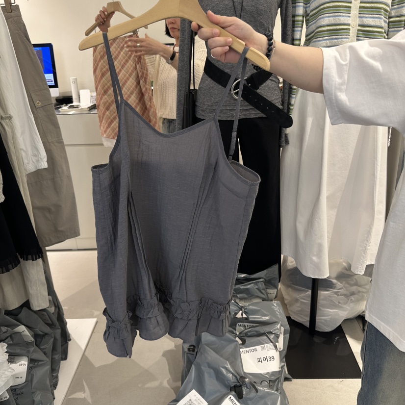 MENTOR韓國直郵㊣女裝新品熱賣25春夏休閑職業時尚吊帶背心MENTOR吊帶/背心圖色3