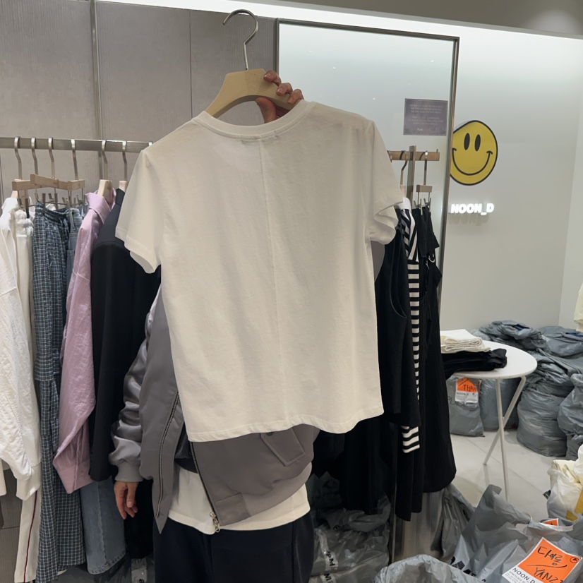 NOON_D韓國直郵㊣東大門實拍女裝新品人氣職業推薦25春夏T恤NOON_DT恤