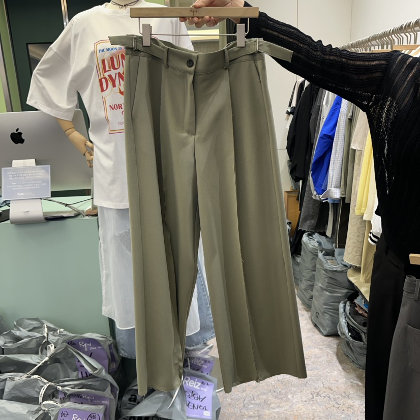 REIZ韓國直郵㊣東大門實拍女裝新款25春夏人氣職業休閑休閑褲REIZ休閑褲圖色2