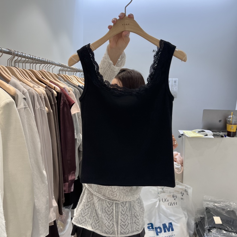 AUBE韓國直郵㊣東大門實拍女裝新品休閑熱賣職業推薦吊帶背心AUBE吊帶/背心圖色2