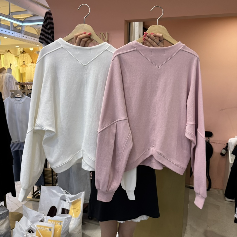 MARILYN韓國直郵㊣女裝新品休閑時尚推薦人氣25春夏衛衣手工刺繡MARILYN衛衣