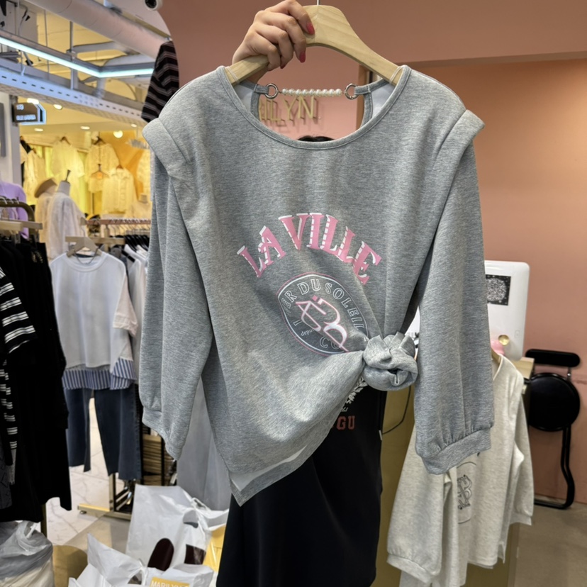 MARILYN韓國直郵㊣東大門實拍女裝新款時尚休閑熱賣長袖T恤MARILYN長袖T恤圖色2