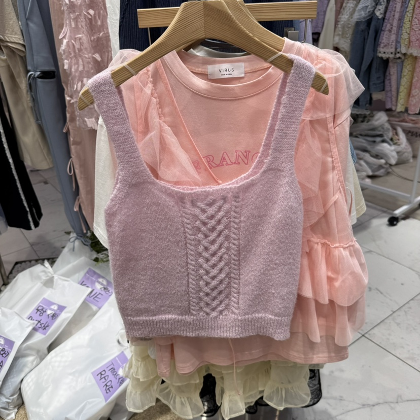 VIRUS韓國㊣直郵東大門代購女裝新款25春夏熱賣人氣吊帶背心VIRUS吊帶/背心