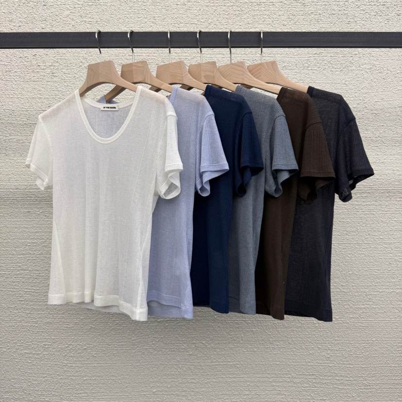 AT THE BAGEL韓國直郵㊣東大門實拍女裝新品時尚休閑25春夏T恤AT THE BAGELT恤