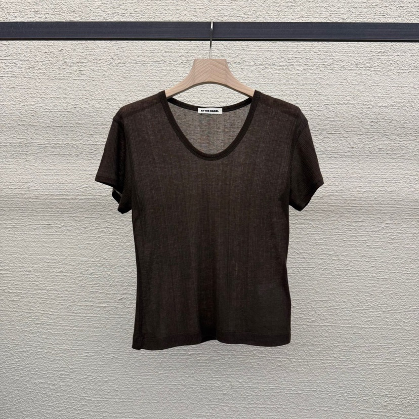 AT THE BAGEL韓國直郵㊣東大門實拍女裝新品時尚休閑25春夏T恤AT THE BAGELT恤圖色5