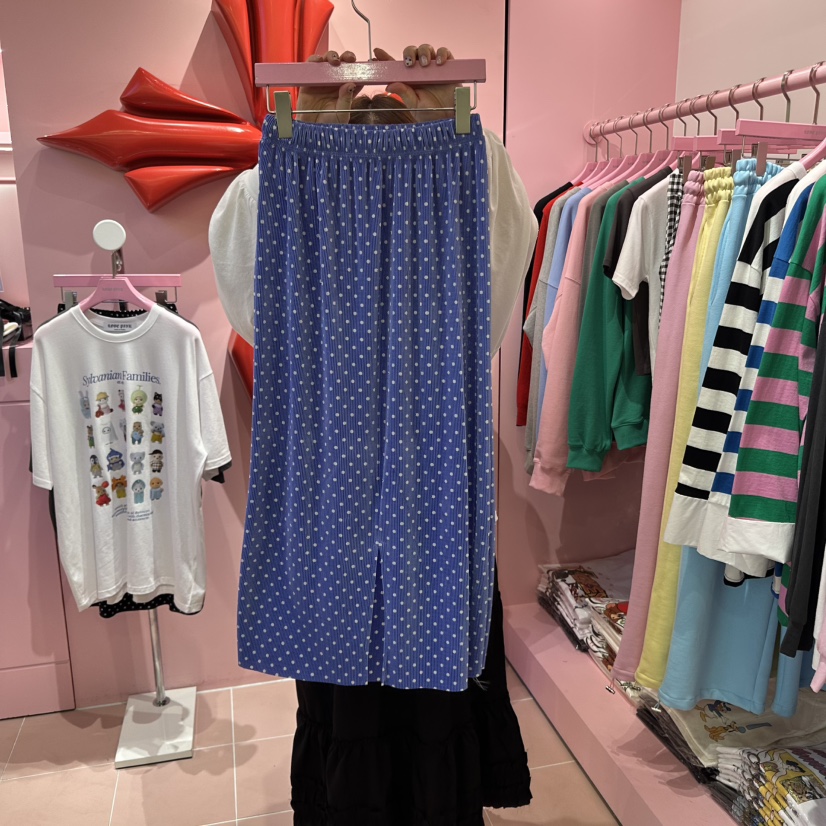 LOVE PINK韓國直郵㊣東大門實拍女裝新品職業25春夏休閑長裙LOVE PINK長裙