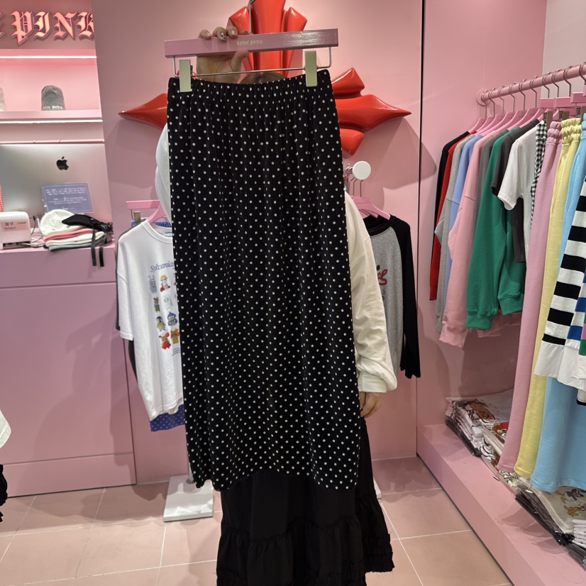LOVE PINK韓國直郵㊣東大門實拍女裝新品職業25春夏休閑長裙LOVE PINK長裙圖色2