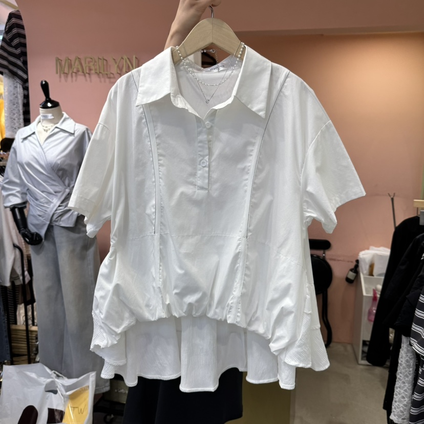 MARILYN直郵韓國代購㊣女裝新品職業人氣推薦休閑襯衫蕾絲衫MARILYN襯衫/蕾絲衫