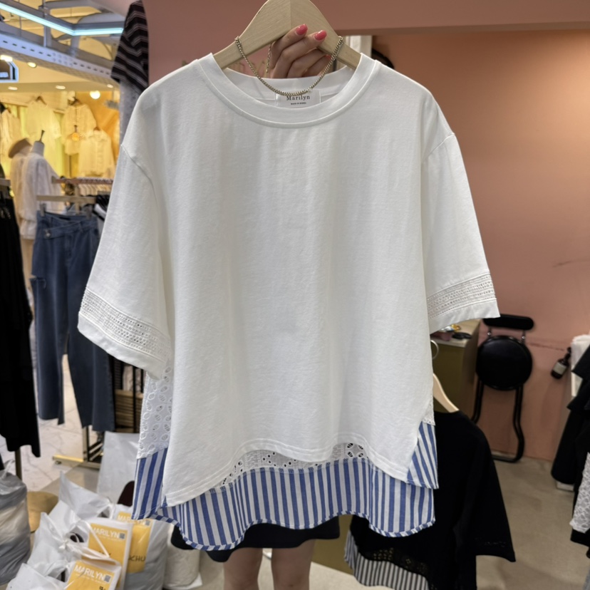 MARILYN韓國㊣直郵東大門代購女裝新品休閑人氣熱賣25春夏T恤MARILYNT恤圖色1