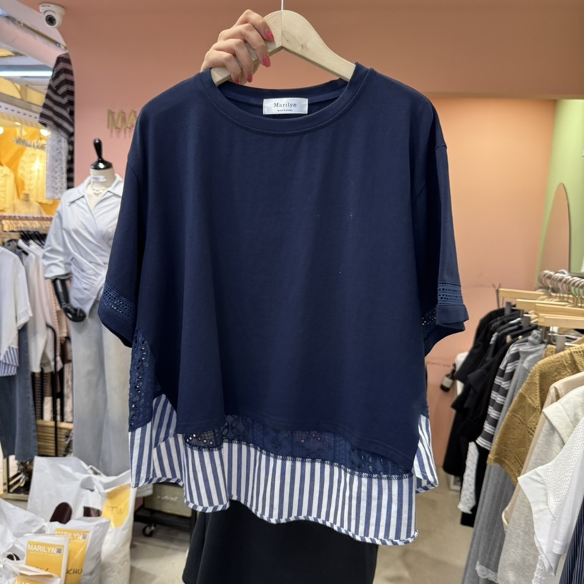 MARILYN韓國㊣直郵東大門代購女裝新品休閑人氣熱賣25春夏T恤MARILYNT恤圖色3