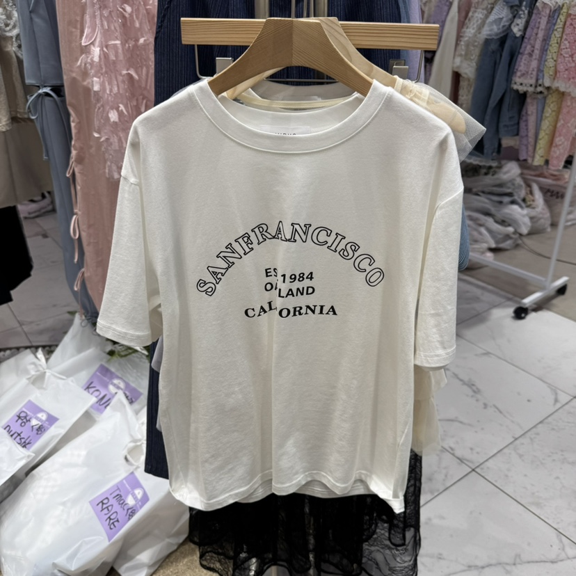VIRUS直郵韓國代購㊣女裝新款熱賣時尚推薦25春夏休閑人氣T恤VIRUST恤圖色3