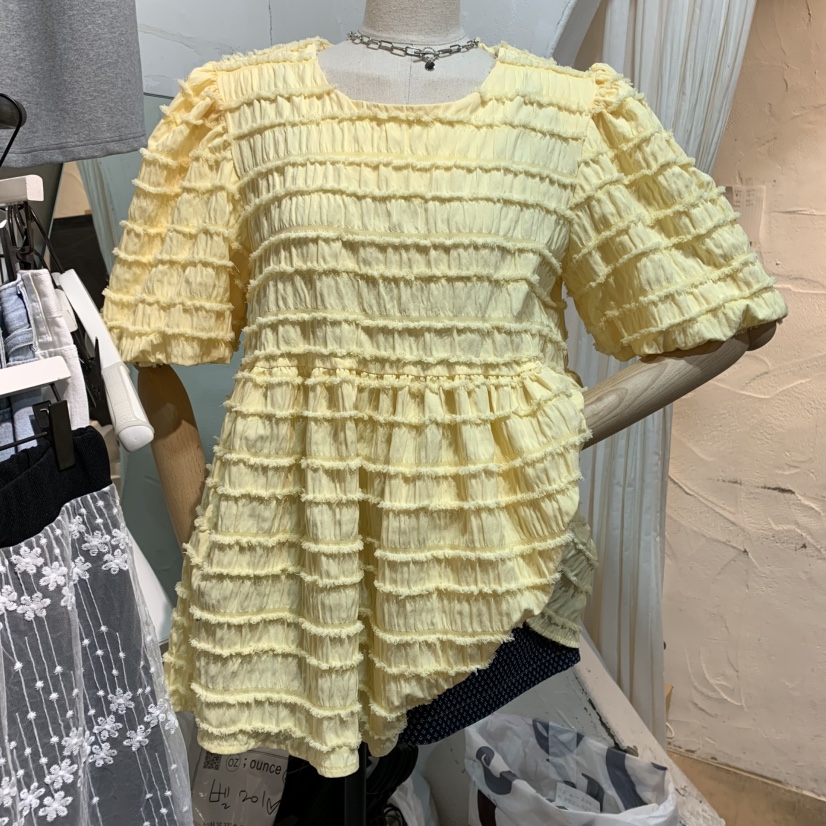 OZ韓國㊣直郵東大門代購女裝新款熱賣時尚推薦25春夏襯衫蕾絲衫OZ.ounce襯衫/蕾絲衫