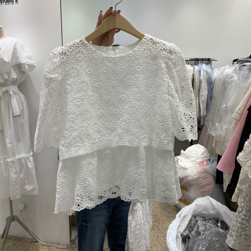 A直郵韓國代購㊣女裝新品熱賣人氣時尚25春夏推薦襯衫蕾絲衫A STORE襯衫/蕾絲衫