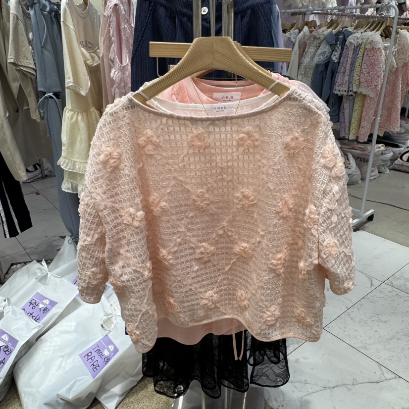 VIRUS韓國㊣直郵東大門代購女裝新品推薦職業25春夏休閑T恤VIRUST恤