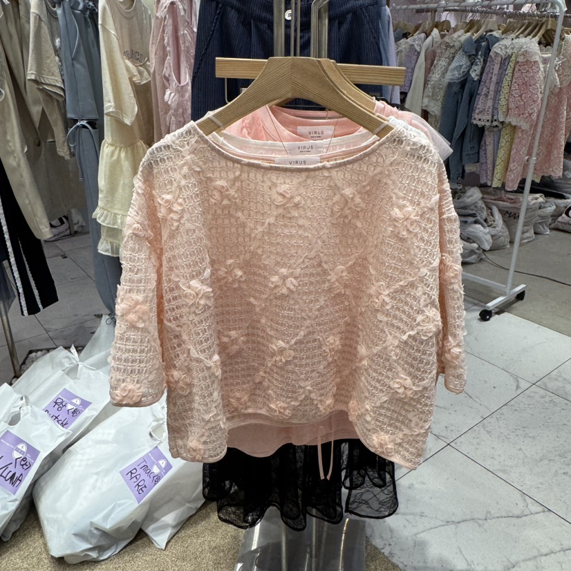VIRUS韓國㊣直郵東大門代購女裝新品推薦職業25春夏休閑T恤VIRUST恤圖色2
