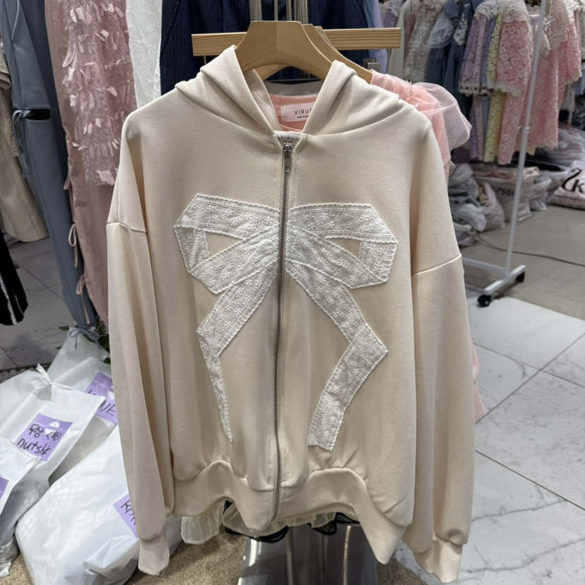 VIRUS韓國直郵㊣東大門實拍女裝新款時尚熱賣25春夏衛衣兜帽VIRUS衛衣