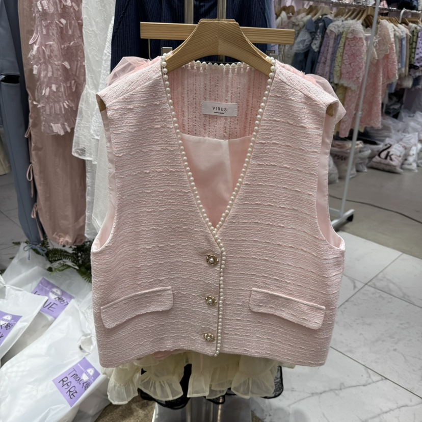 VIRUS直郵韓國代購㊣女裝新品休閑時尚推薦人氣25春夏職業馬甲VIRUS馬甲
