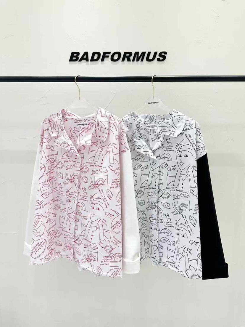BADFORMUS直郵韓國代購㊣女裝新款時尚職業25春夏襯衫蕾絲衫BADFORMUS襯衫/蕾絲衫