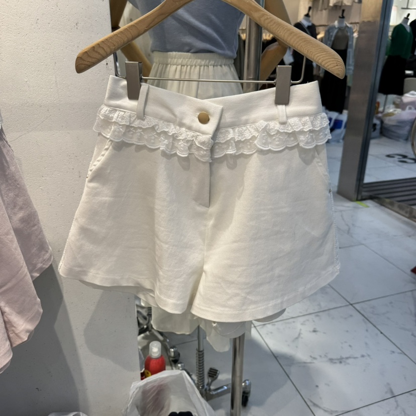 PIT A PAT韓國㊣直郵東大門代購女裝新品職業短褲拉鏈蕾絲PIT A PAT短褲圖色2