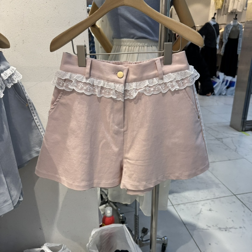 PIT A PAT韓國㊣直郵東大門代購女裝新品職業短褲拉鏈蕾絲PIT A PAT短褲圖色3