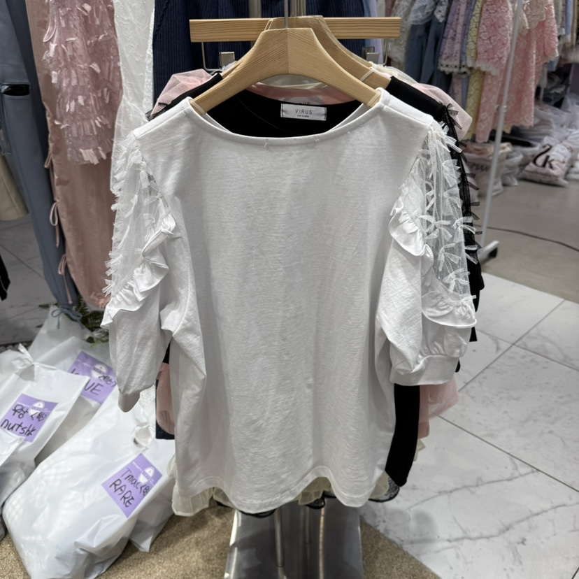VIRUS韓國直郵㊣女裝新品職業人氣推薦熱賣時尚25春夏休閑T恤VIRUST恤