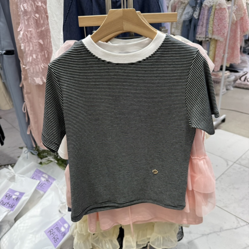 VIRUS直郵韓國代購㊣女裝新款推薦人氣25春夏熱賣時尚職業T恤VIRUST恤圖色2