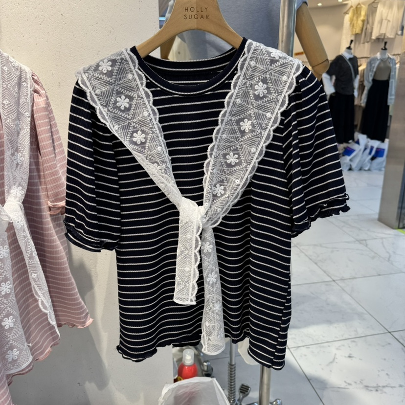 PIT A PAT韓國直郵㊣東大門實拍女裝新品休閑25春夏時尚T恤PIT A PATT恤圖色3