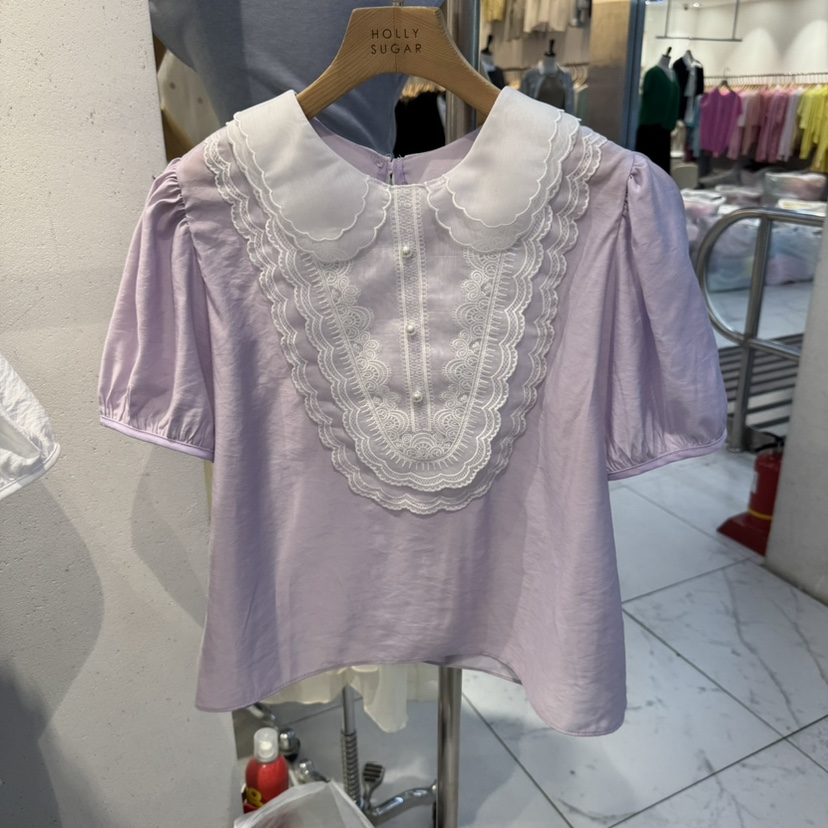 PIT A PAT直郵韓國代購㊣女裝新款熱賣推薦職業襯衫蕾絲衫PIT A PAT襯衫/蕾絲衫圖色2