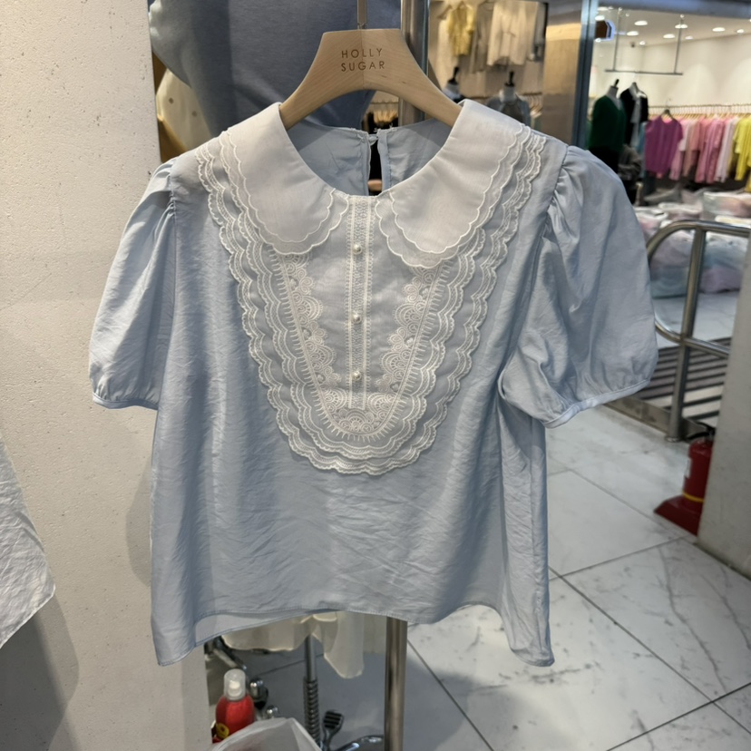 PIT A PAT直郵韓國代購㊣女裝新款熱賣推薦職業襯衫蕾絲衫PIT A PAT襯衫/蕾絲衫圖色3